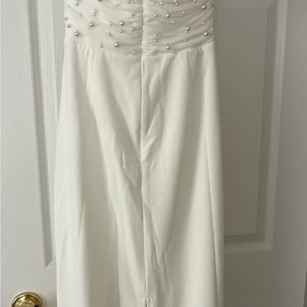Lulu's Strapless White Dress - Picture 6 of 7